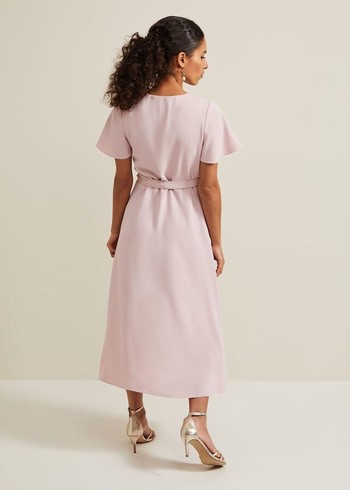 Phase Eight Petite Julissa Frill Wrap Dress Rose Canada | WVZIYT-251